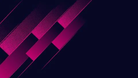 Dark Abstract Background with Pink Diagonal Neon Streaks Ilustração Stock