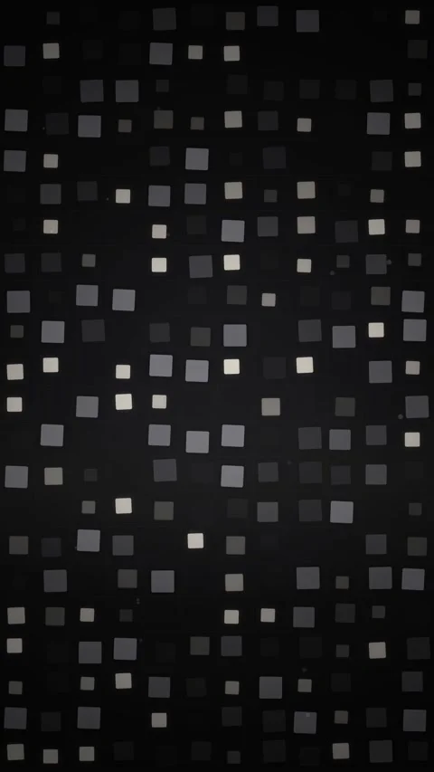 Dark Abstract Background with Scattered Gray Squares and Subtle Texture Stock Footage 347695823