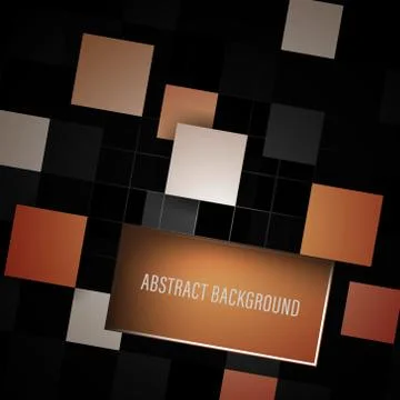 Dark abstract background with square pattern and place for your content. Illustrazione stock