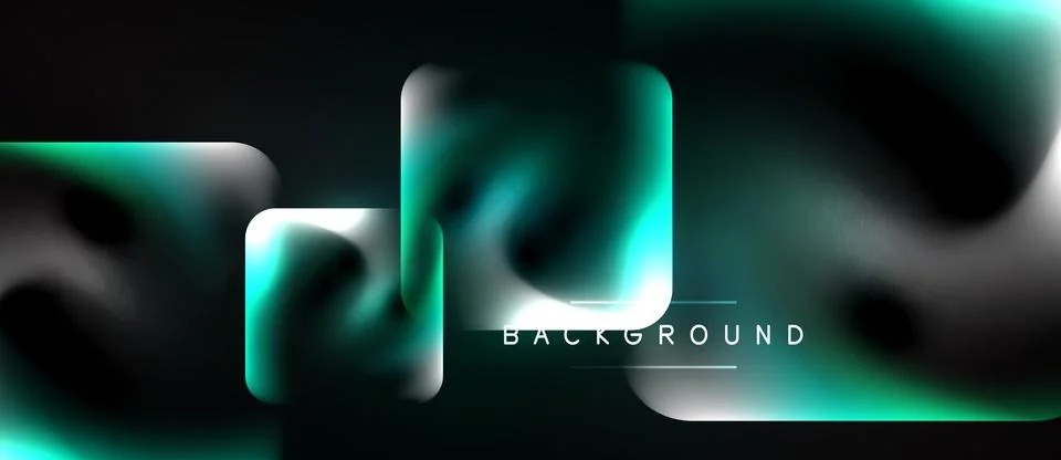 Dark abstract background. Teal glowing rectangles overlap, creating dynamic 스톡 일러스트