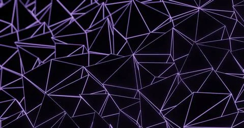 Dark abstract background with triangular shapes. 3d illustration, 3d renderin Stock Illustration