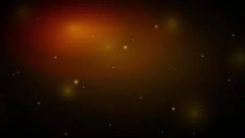 Dark abstract background with warm orange glow and scattered bright yellow .. 動画素材 336364990