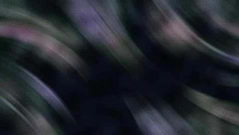 Dark abstract background with wavy purple and green lines Stockillustratie