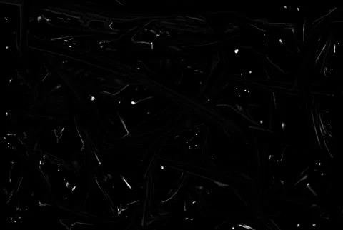 Dark abstract background with white blurry glowing lines and dots Stock Illustration