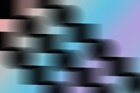 Dark Abstract Blurred Pixel Gradient Background with Horizontal Motion Stock Illustration