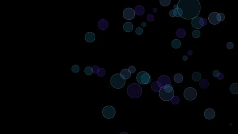 Dark abstract bubbles particles animation on black background Stock Footage 329711181