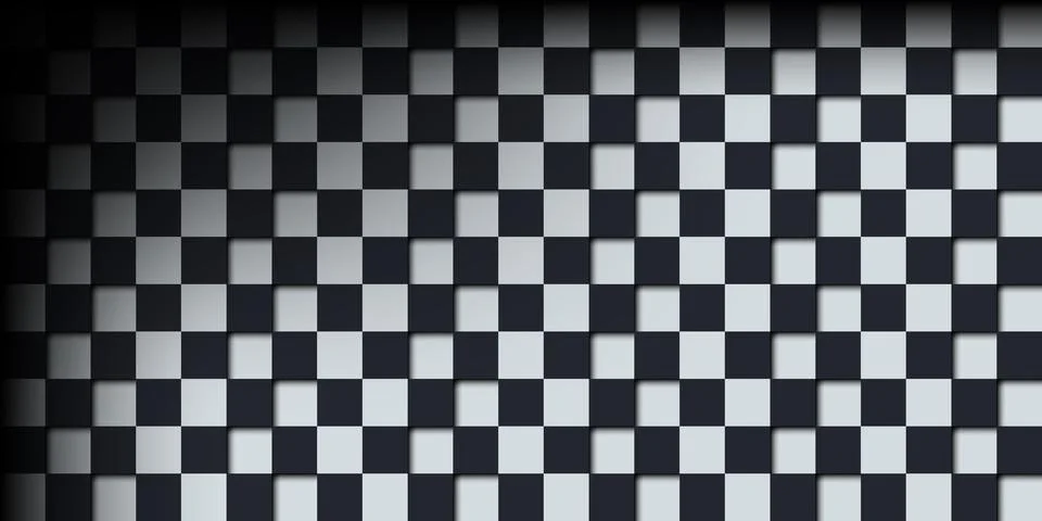 Dark abstract checkerboard background with gradient shadows. Vector illustration イラスト素材