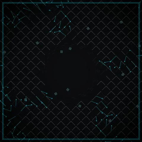 Dark Abstract Circular Grid Pattern Background with Copy Space Stock Footage 347804525