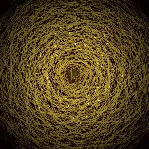 Dark Abstract Circular Pattern Background, Hypnotic Swirling Lines, Deep Re.. Stock Footage 347810432