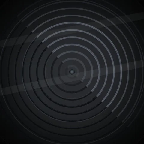 Dark Abstract Circular Soundwave Pattern with Subtle Light Streaks Stock Footage 346284211
