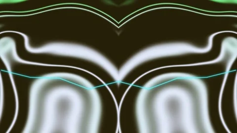 A dark abstract composition with curved neon-style shapes Stock-Footage 330075732