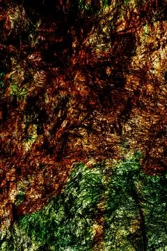 Dark abstract composition with vivid red and green contrast, grunge textures, Stock Photos