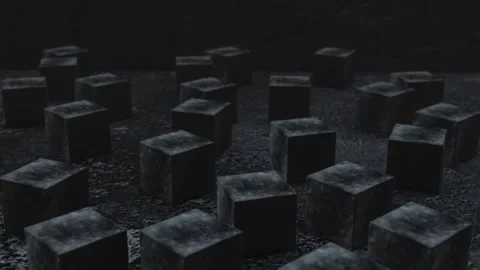 Dark Abstract Cubes Background Stock Footage 316066779