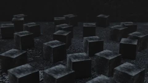 Dark Abstract Cubes Background Stock Footage 316066784
