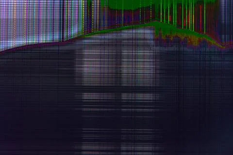 Dark abstract digital background: damaged screen matrix with interference of  Stock Photos
