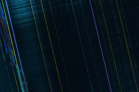 Dark abstract digital background: damaged screen matrix with interference of  Foto stock