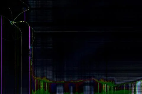 Dark abstract digital background: damaged screen matrix with interference of  Foto stock