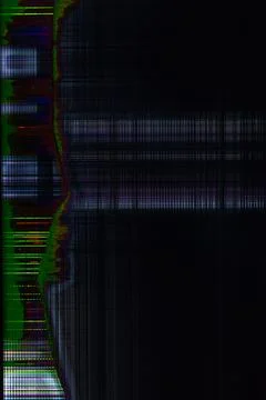 Dark abstract digital background: damaged screen matrix with interference of  Stock Photos