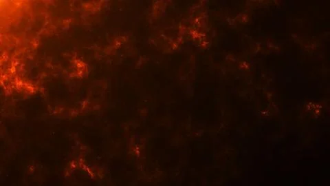 Dark abstract fiery background with glowing red dust and smoke texture. Dra.. Stockillustratie