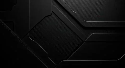 Dark abstract futuristic background with textured geometric patterns and sl.. Stock Illustration