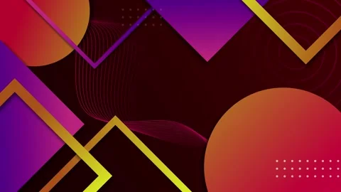 Dark abstract geometric background with colorful gradients animation, circl.. Stock Footage 334763125