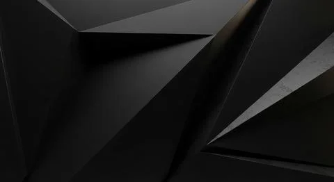 Dark abstract geometric background with sharp triangular shapes and dramati.. Stock Illustration