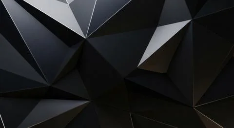 Dark abstract geometric background with sharp triangular shapes and modern .. Stock Illustration