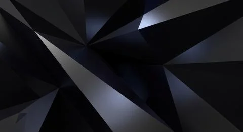 Dark abstract geometric background with sharp angles and moody lighting Stock Illustration