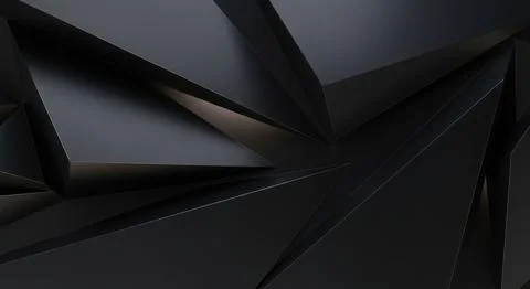 Dark abstract geometric background with sharp angular shapes and soft light.. Stock Illustration