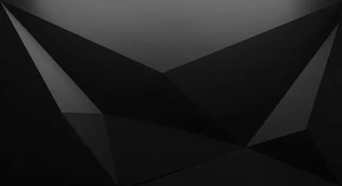 Dark abstract geometric background with sharp angular shapes and modern desig Stock Illustration