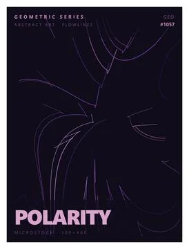 Dark abstract geometric flowlines background design for modern creative pro.. Stock Illustration