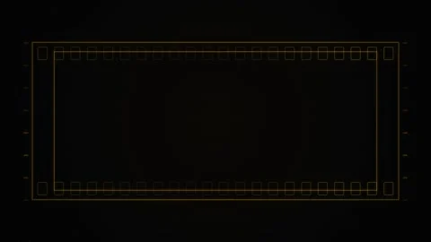 Dark Abstract Geometric Frame with Gold Border and Digital Lines Stock Footage 346661219