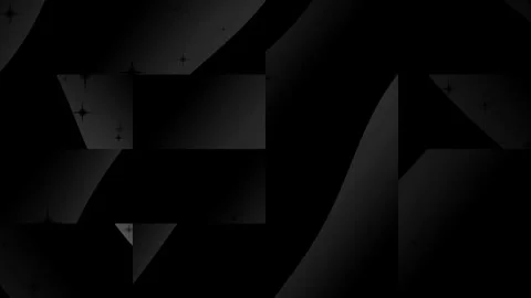 Dark Abstract Geometric Loop with Shimmering Stars Vídeo Stock 345203162