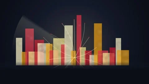 Dark Abstract Geometric Shape with Light Spotlight, Minimalist 3D Render Stock Footage 348572189