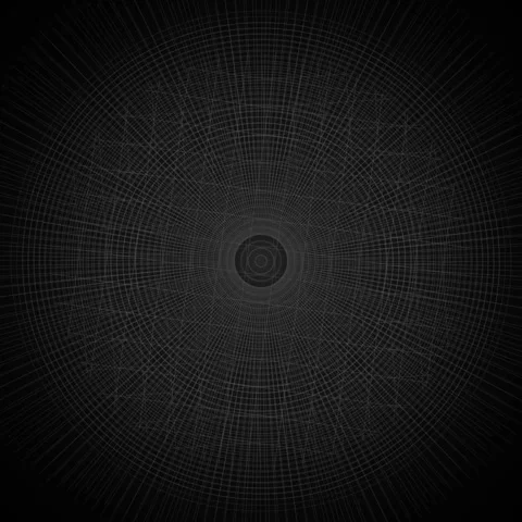 Dark Abstract Geometric Tunnel Background with Radial Lines and Grid Pattern Stock Footage 346284129