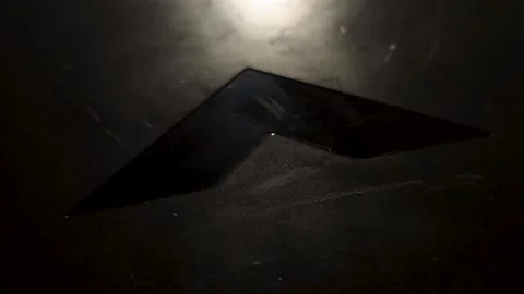 Dark abstract glossy angular shape Stock Footage 337800528