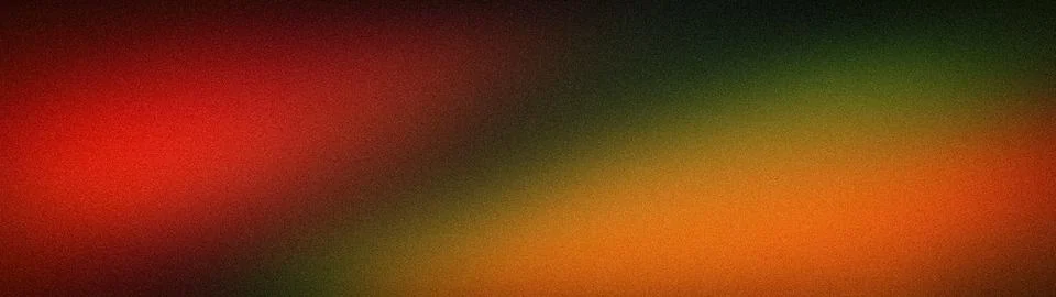 Dark abstract grainy gradient background with intense red orange and green .. Stock Photos