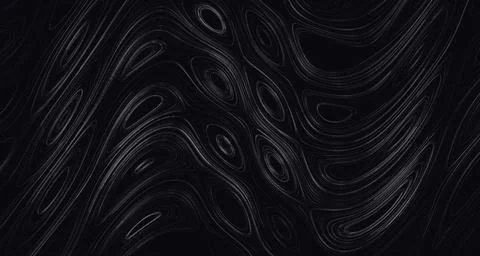Dark abstract monochrome flow lines Stock Illustration