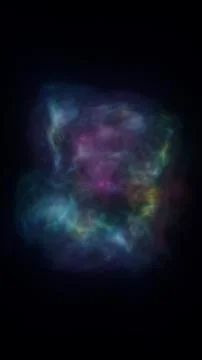 Dark abstract nebula cloud with green and teal glowing mist, creating a mys.. 스톡 일러스트