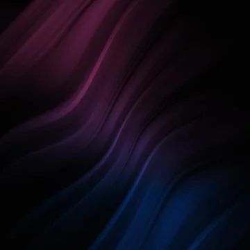 Dark Abstract Neon Waves of Pink and Blue on Black Background Stock Illustration