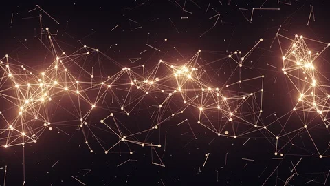 Dark abstract network animation motion background Stock-Footage 88744667