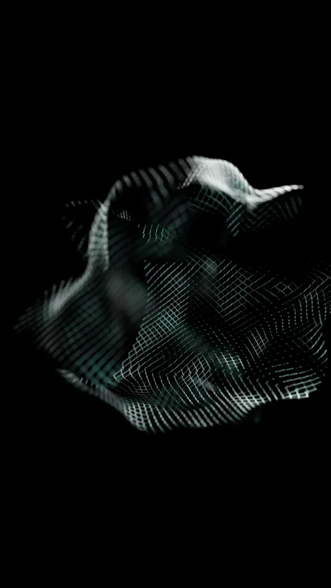 Dark Abstract Network Mesh Loop Showcasing Synchronized Data Movement Stock Footage 319686255