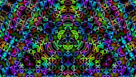 Dark Abstract Pattern Loop Video Complex Radial Pattern Animation Stock Footage 223463418