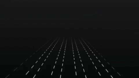Dark abstract perspective grid with dashed white lines on black. Perspectiv.. Stock Footage 337130147