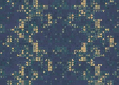 Dark abstract pixel background with lights Stock Illustration