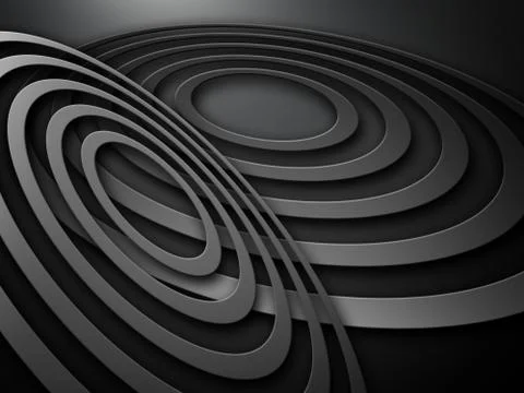 Dark Abstract Round Design Background Stock Illustration