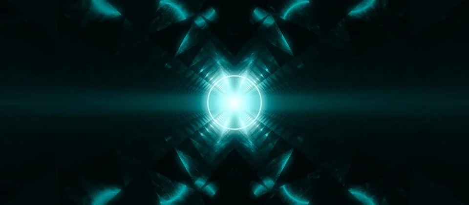 Dark abstract Sci Fi Triangle background Stock Photos