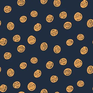 Dark abstract seamless circle pattern Stock Illustration