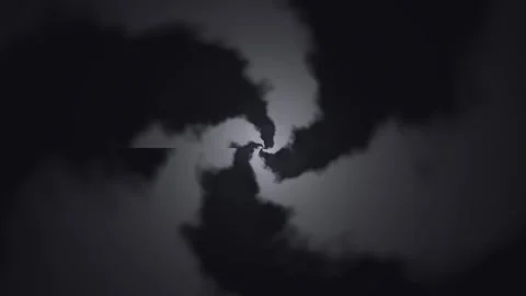 Dark Abstract Smoke Clouds in Monochrome Stock Footage 340656650