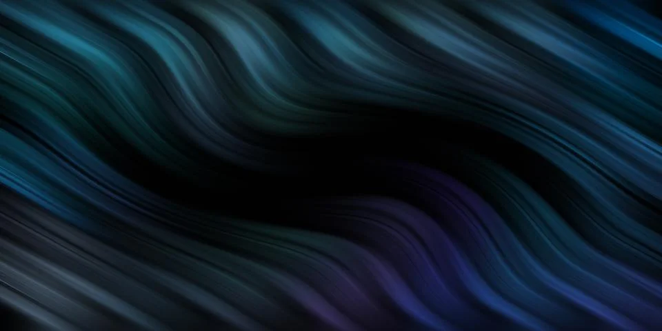 Dark Abstract Swirl Background with Deep Blue and Purple Waves Stock Illustration